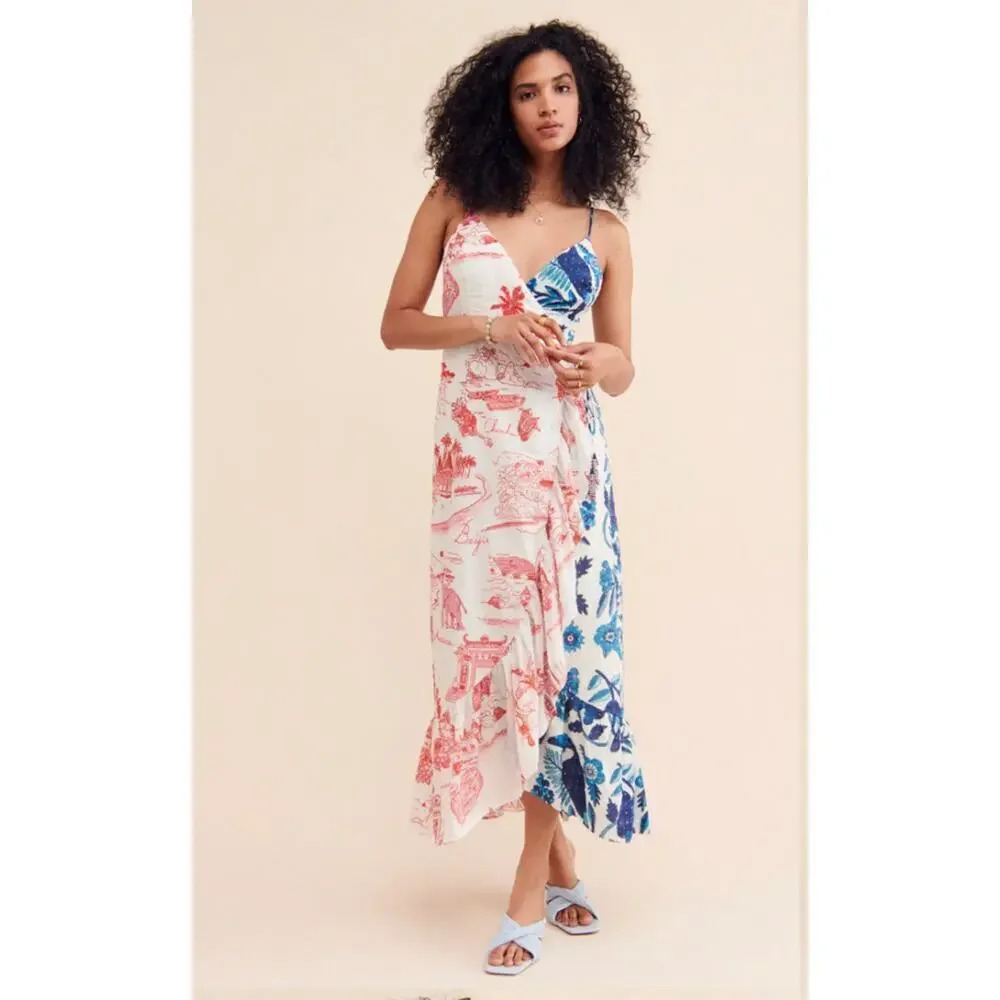 FARM RIO MIXED PRINT MAXI DRESS SIZE XL. FARM MAXI RARE SIZE